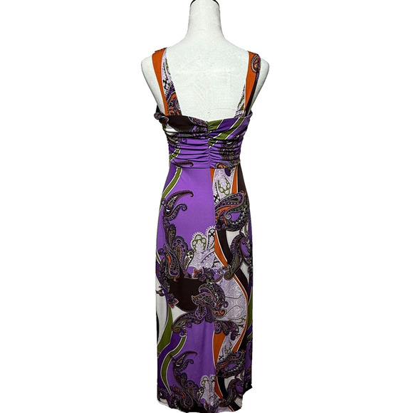 Bisou Bisou Dress 8 Maxi Y2K Baby Doll Purple Colorful Sleeveless Stretch - Picture 2 of 10